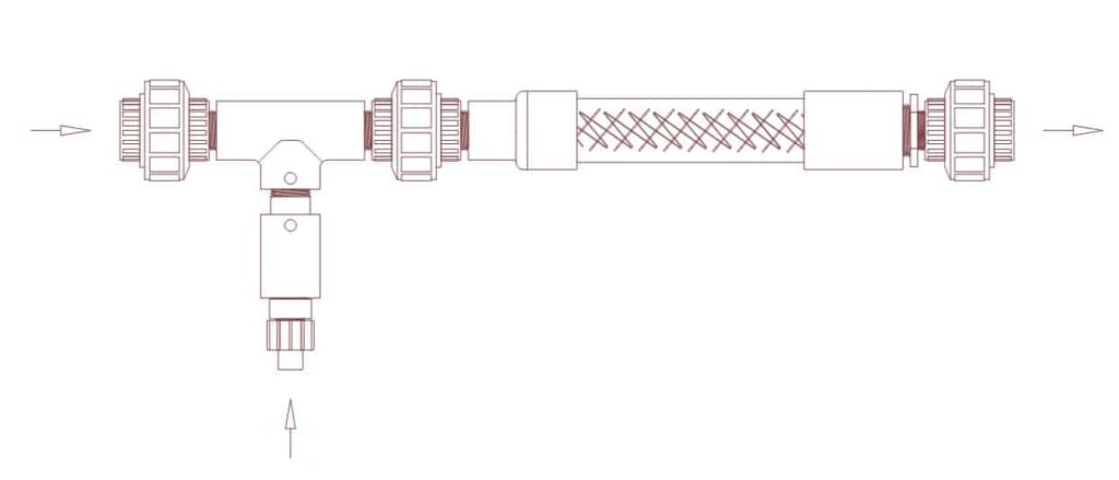 Engineered drawing of the Modus Polymer Feed System