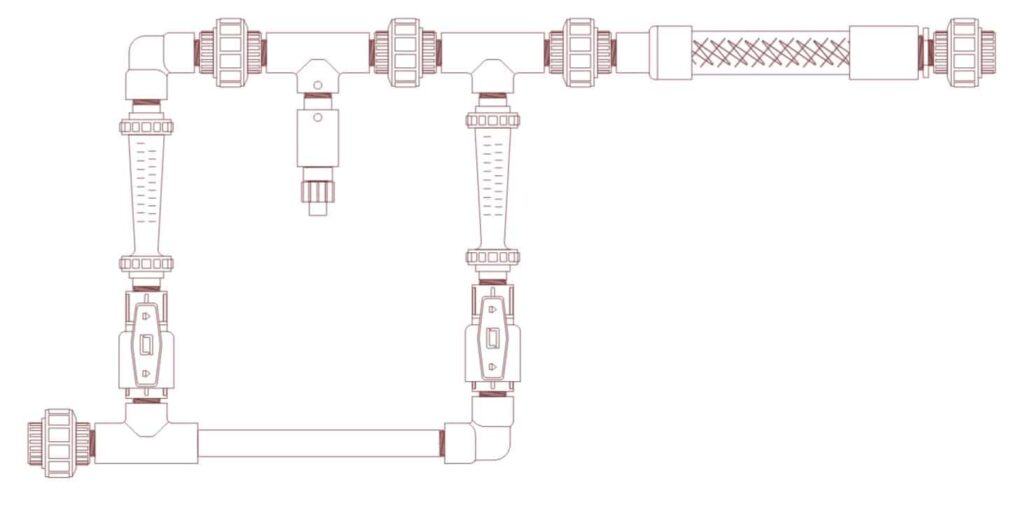 Engineered drawing of the Modus Polymer Feed System